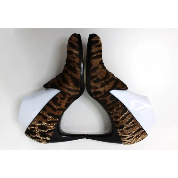 Stuart Weitzman Women's Size 10 Heels Leopard Calf Hair Leather - Picture 4 of 12